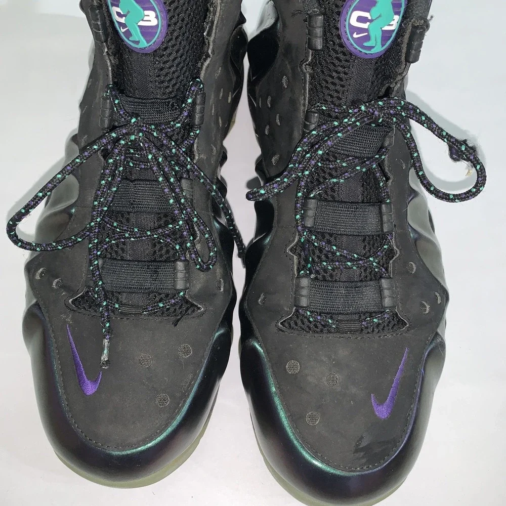 Nike Barkley Posite Max Shoes Mens 10.5 Black Glow Basketball 555097-003